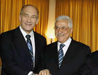 Echud Olmert and Mahmud Abbas