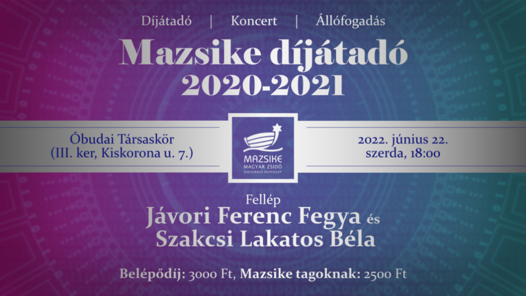 Mazsike díjátadó 2020-2021