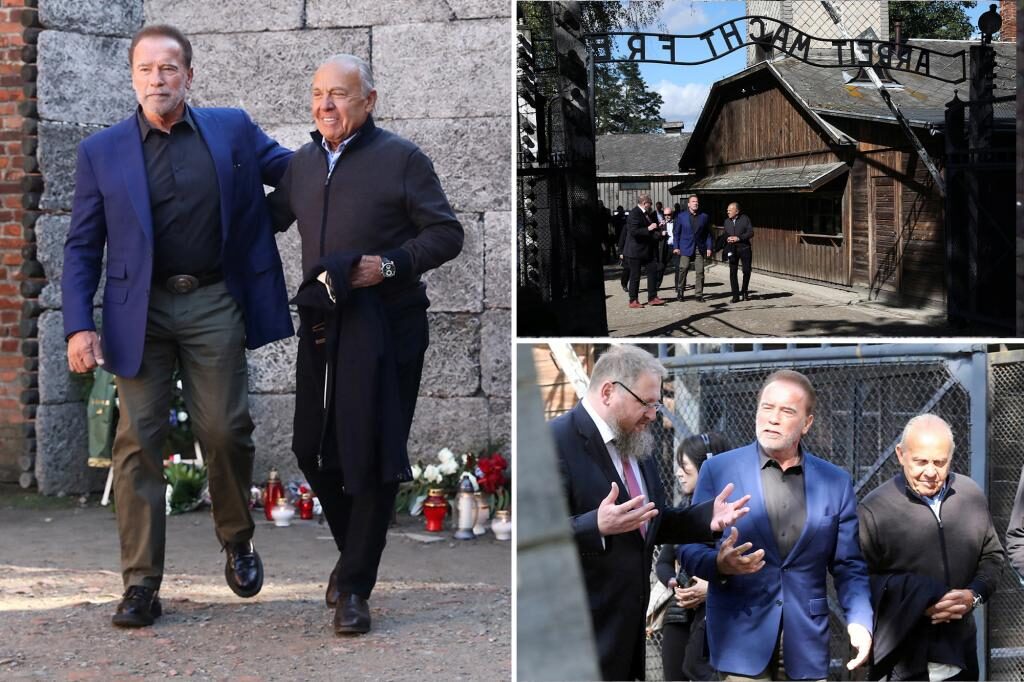 Arnol Schwarzenegger Auschwitzba látogatott