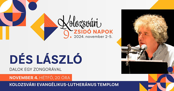 Dés László szólókoncert, klezmer, dzsessz is lesz a 9. Kolozsvári Zsidó Napokon